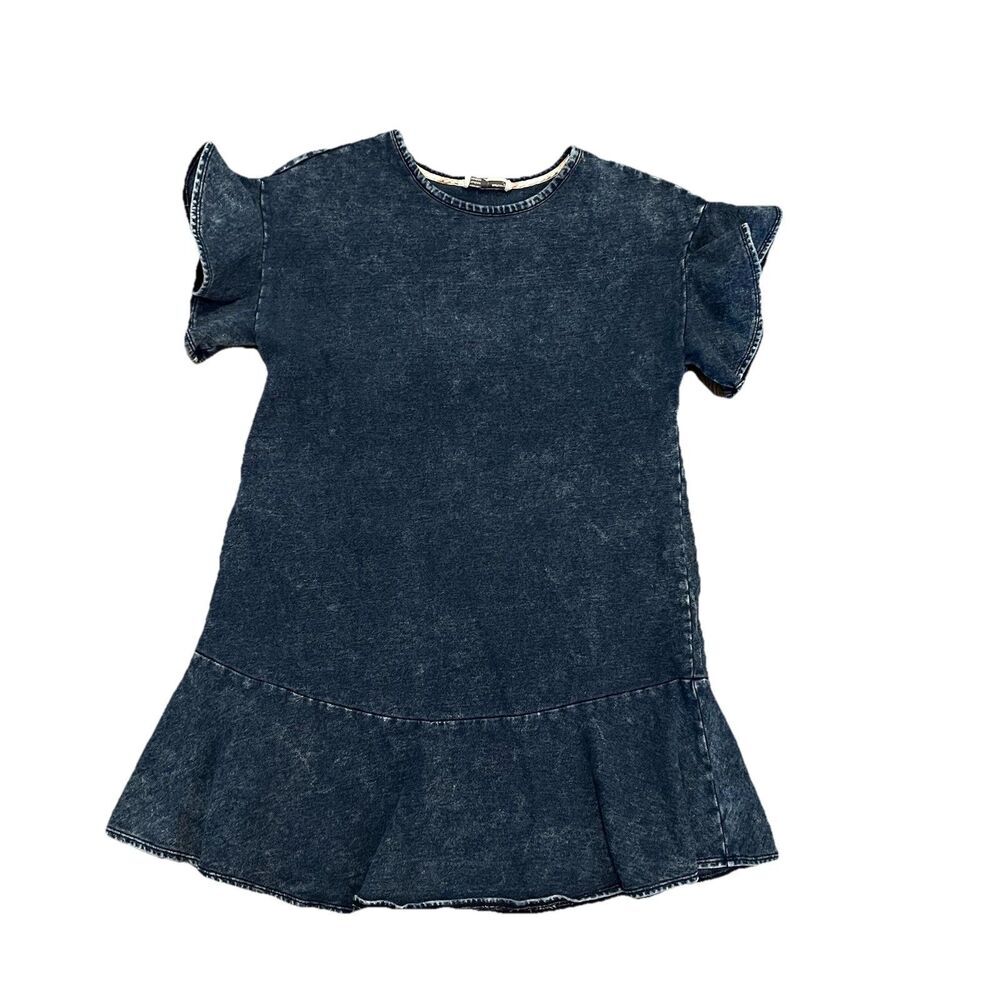 Anthropology Saturday Sunday Dress Small Chambray Oversized Acid Wash